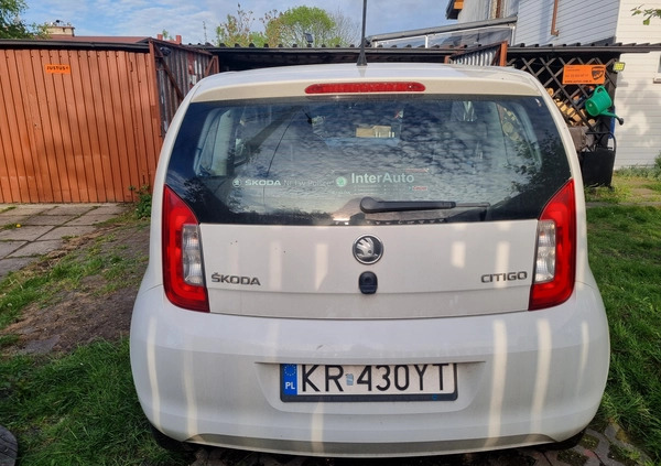 Skoda Citigo cena 18999 przebieg: 131110, rok produkcji 2014 z Katowice małe 301